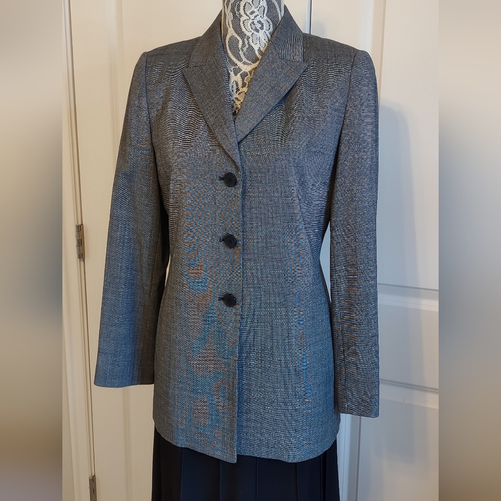 Beautiful Linda Allard Ellen Tracy Tailored Wool Blend Blazer NWT